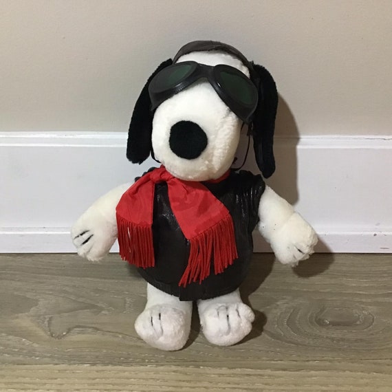 ANTIQUE 1965 Pilot Snoopy Stuffed Animal Puppy Dog Plush Toy 11 Etsy UK