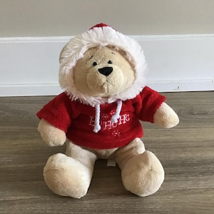 Ganz ho ho ho Hoodie Bear Stuffed Animal Plush Toy 11&quot;