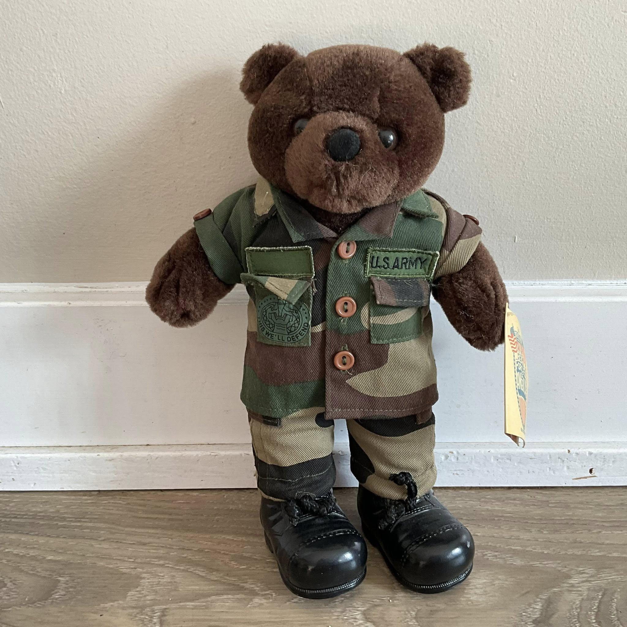 Bear Forces Of America ARMY RANGER 10” Brown Teddy Bear Plush with tag