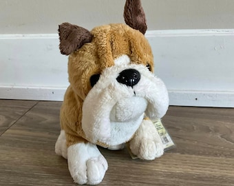 Ganz Webkinz ぬいぐるみ ブルドッグ ブラウン&ホワイト 犬の