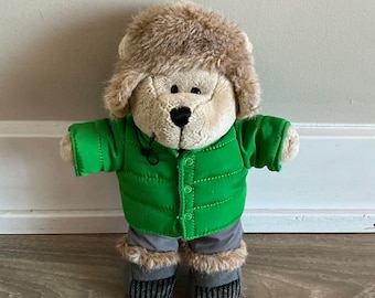 Starbucks Bearista Bear Green Puffy Jacket Animal de peluche coleccionable