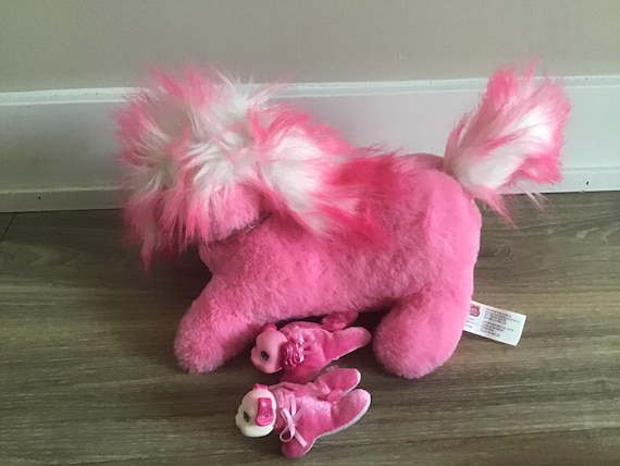 Puppy Surprise Pink Mama Dog and 2 Puppies Stuffed Animals Plush Toys 10 Etsy UK