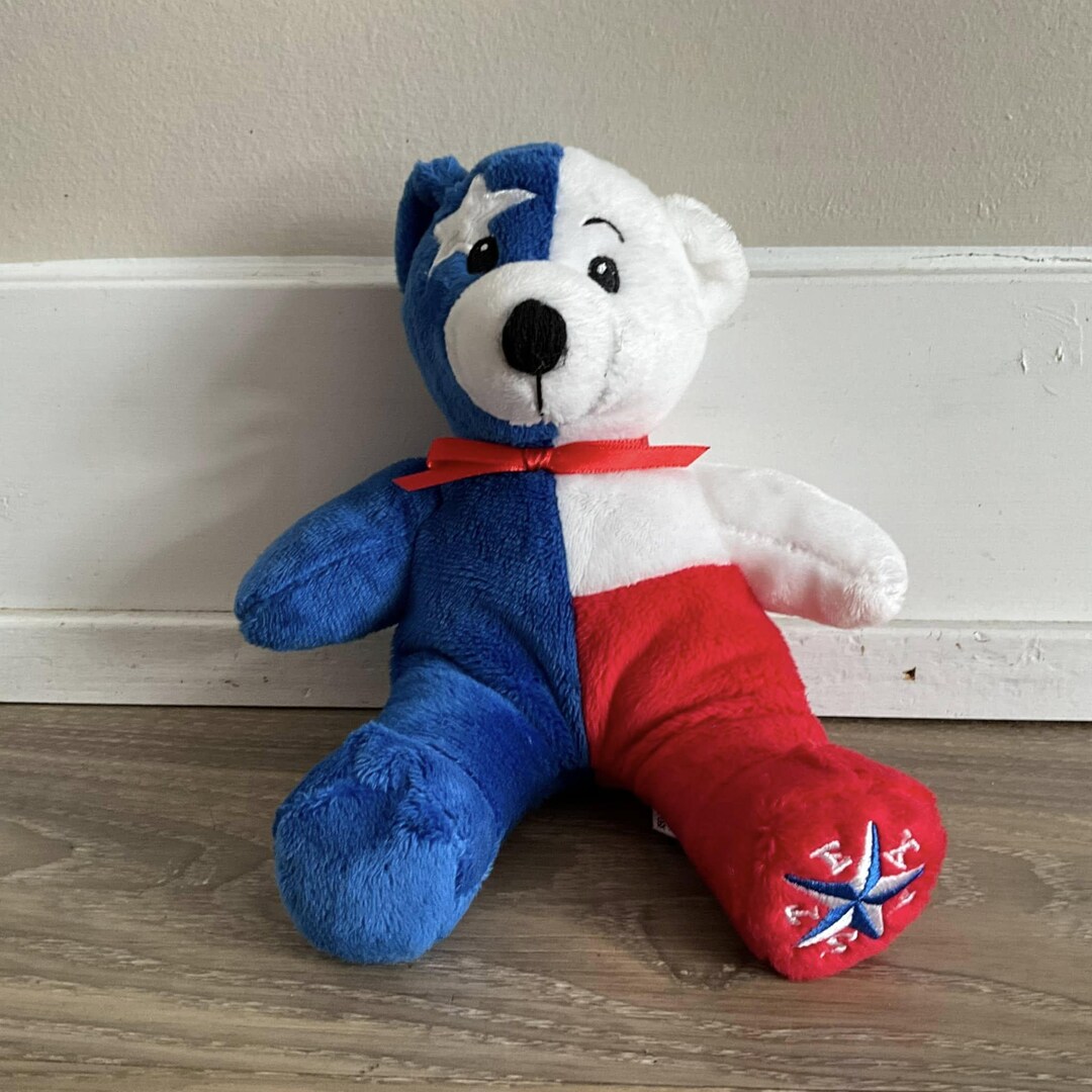 Symbolz Texas Flag 8” Bear by RGU Red White and Blue Stuffed Plush