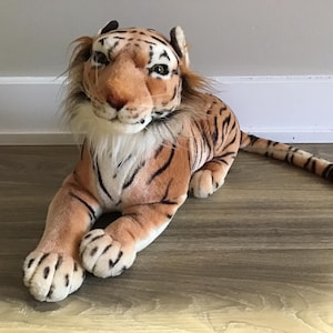 Realistic Tiger Stuffed Animal Plush Toy 18" - Etsy