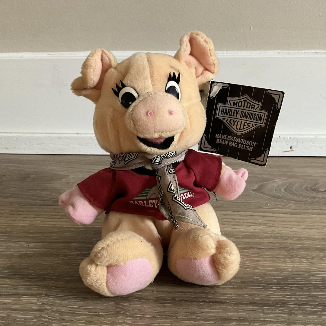 Vintage Harley Davidson Girl Pig Plush 