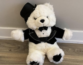 STUSSY Bear Plush NY 00s Y2K ステューシーモノクロ Vintage Chrisha 2000 Millennium White Teddy Bear Plush - Etsy Israel