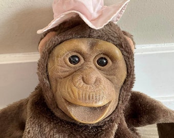 チンパンジーのぬいぐるみ リアルなハンドパペット ぬいぐるみ 14