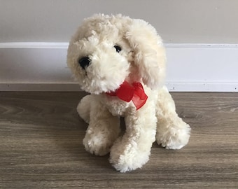 ♡ アンティークぬいぐるみ 白い犬 ♡ アンティークぬいぐるみ 白い犬 昭和レトロ 白い犬のぬいぐるみ 約8