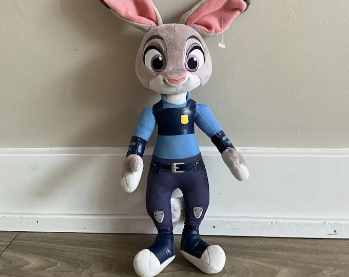 Disney Store Zootopia Judy Hopps Plush Police Officer Cop Bunny Rabbit ...