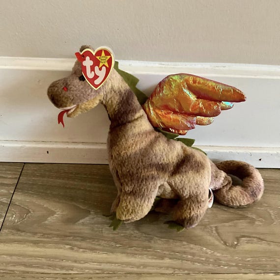 Ty Original Beanie Baby Scorch Dragon Plush Stuffed Animal - Etsy