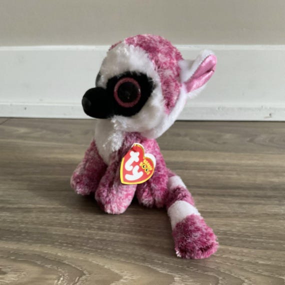 Vintage Ty Beanie Boo 'leeann' the Pink Lemur Plush (6 Inch) - Etsy