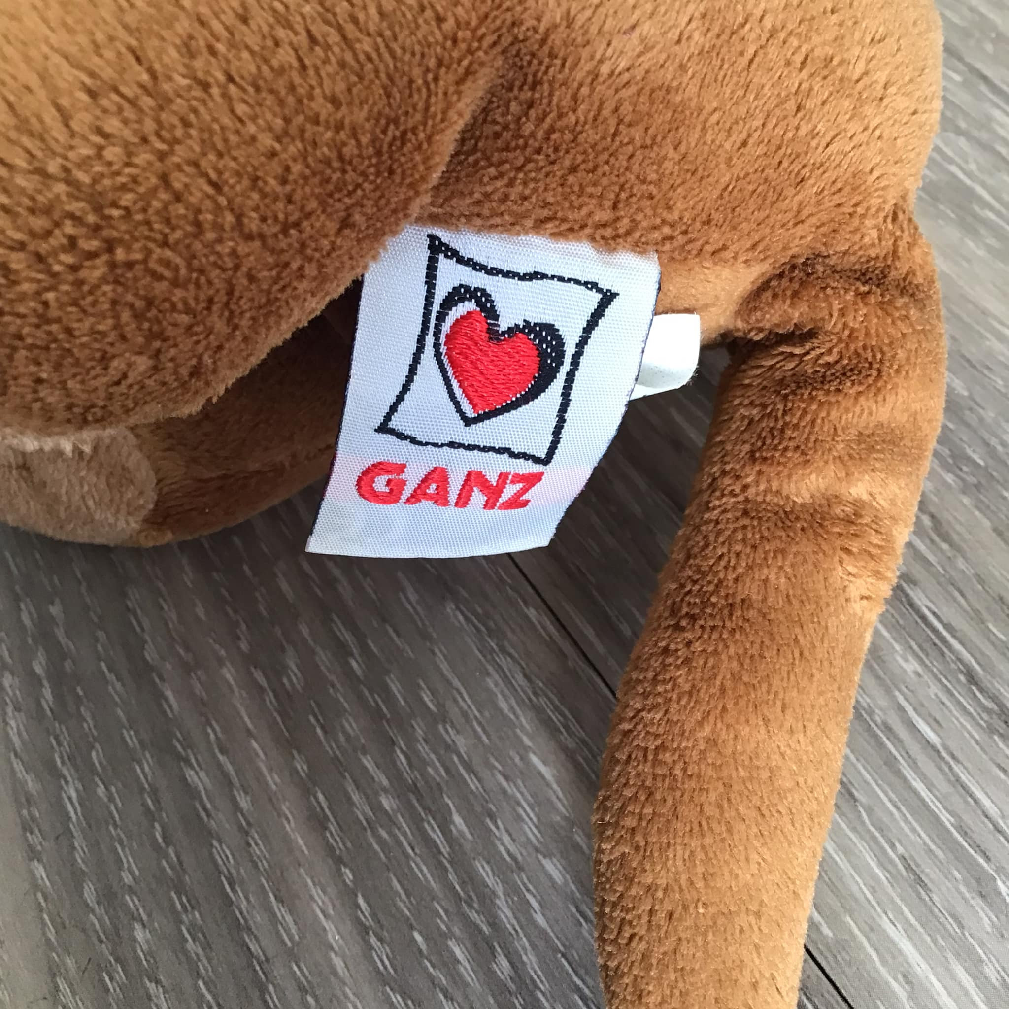Ganz Webkinz Cinnamon Dachshund Plush Hotdog Weenie Dog