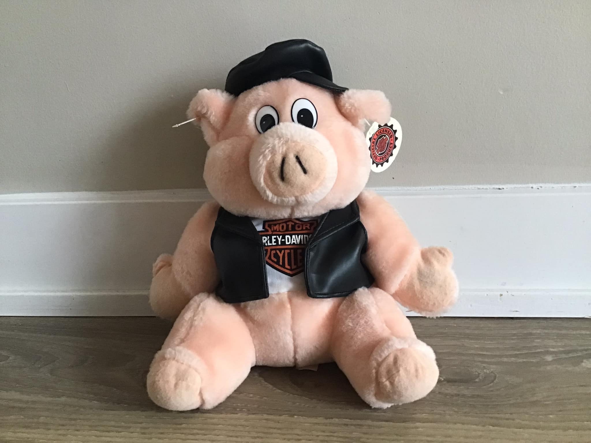 Vintage 1998 Harley Davidson Pig Mascot Stuffed Animal Plush Toy