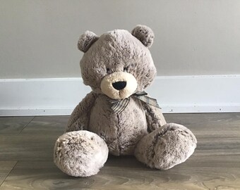 Oso de peluche gris Ganz, juguete de peluche de 10,5"