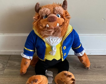 DISNEY Beauty and the Beast Soft Toy Cuddly Beast plush toy.