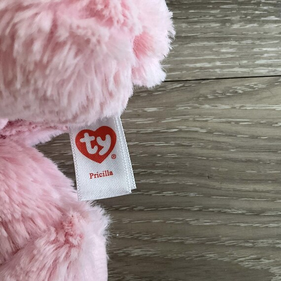 TY Attic Treasure Pricilla Pink Poodle Dog Large Plush Stuffed