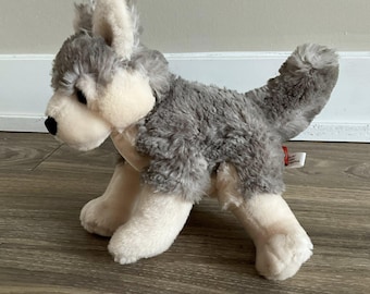 Adventure Planet Plush Husky Dog - Gray White 9" Stuffed Animal