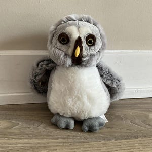 Ganz Webkinz Grey Owl Stuffed Animal Plush Toy 9&quot;