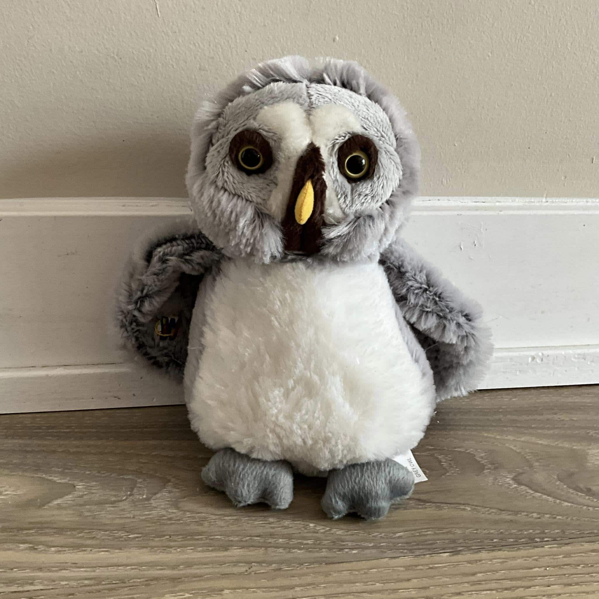 Ganz Webkinz Grey Owl Stuffed Animal Plush Toy 9"