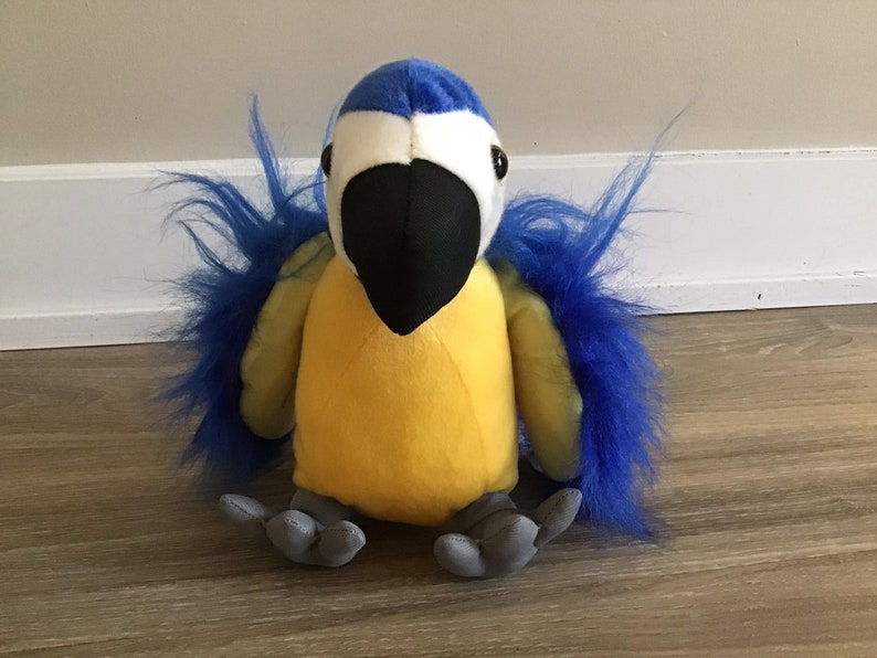 Fiesta WWF Adoption Realistic Blue Macaw Stuffed Animal Plush Toy 9.5