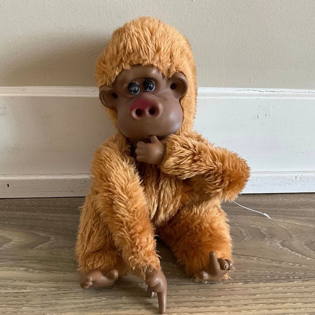 【レアプランツ】極太アローディア モンタグナッキー トリプルヘッド Russ Berrie Rutherford III Brown Monkey Thumb Toe Sucking Plush - Etsy