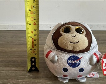 Ty Beanie Ballz Private Ham NASA Space Chimp Astronaut Soft Plush