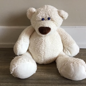 Ganz Heritage Collection Woody the White Teddy Bear Stuffed Animal Plush Toy 16&quot;