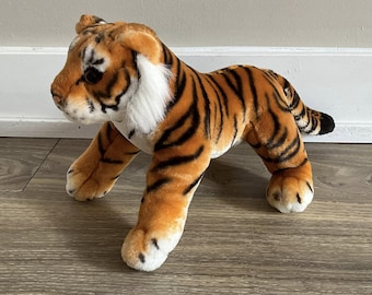 Keel Toys Realistic Tiger Stuffed Animal Plush Toy 10"