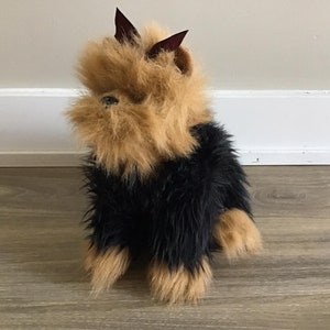 Ty Classics Yorkie Dog Brown and Black Stuffed Animal Toy Plush 11&quot;
