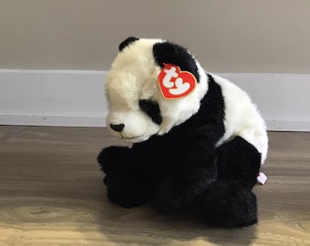 ty Realistic Bamboo the Panda Stuffed Animal Plush Toy 10&quot;