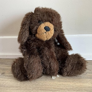 Vintage 1982 Gund Funway Dog Chocolate Puppy Plush Made in Korea