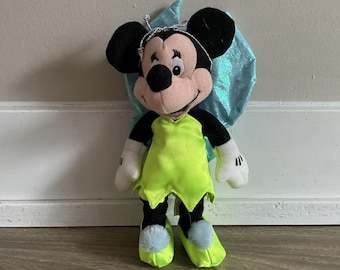 Muñeca de peluche de Minnie Mouse de Disney vestida como Campanilla Mini Bean de 9" de alto