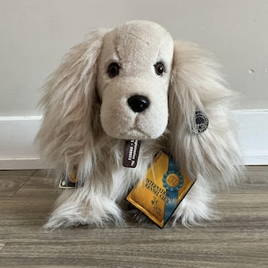 Vintage 24K Dog Plush Polar Puff Play Talkin Long Fluffy Puppet in