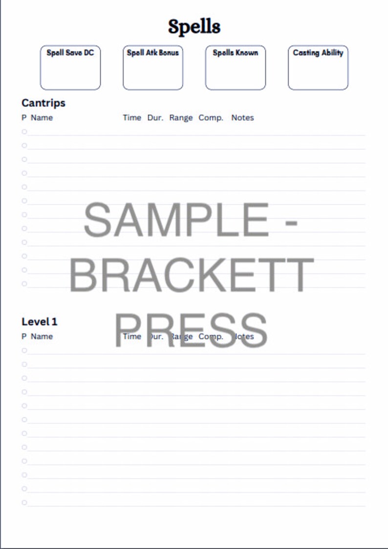 Printable Dungeons and Dragons Character Journal Etsy Printable Dungeons and Dragons Character Journal Etsy
