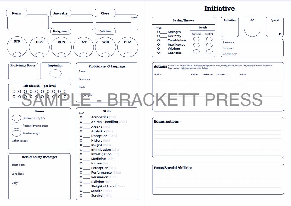 Printable Dungeons and Dragons Character Journal - Etsy