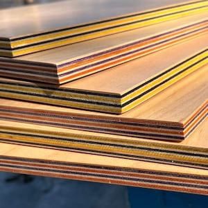 1 pc Colored Maple plywood | Natural Wood | 22"x11"x0.5"  (550mm x 300mm x 13mm) | Rainbow Plywood | Wall art | pattern ply