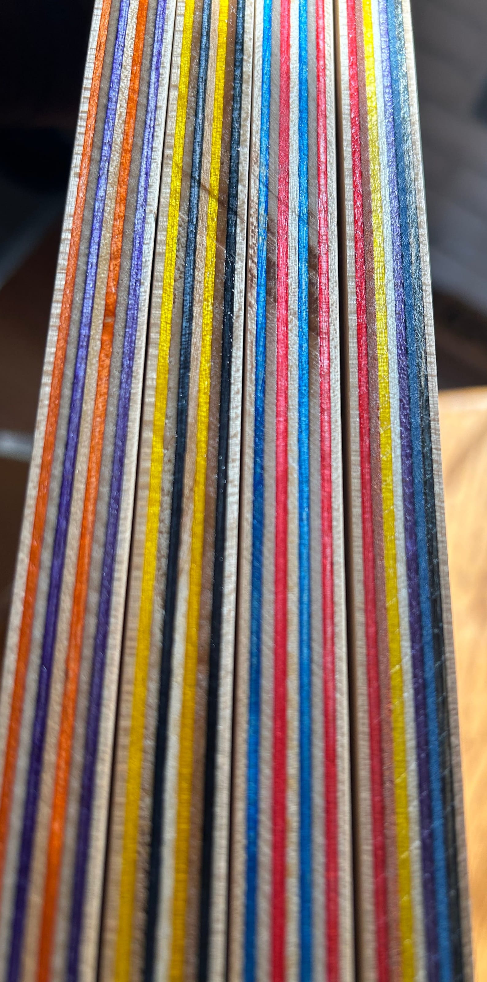 Dyed Maple Plywood Sheet: Various Color Patterns, (45