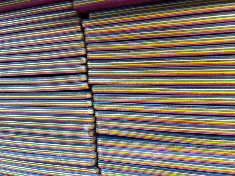 Isaac's Ply Rainbow Maple plywood set of 4