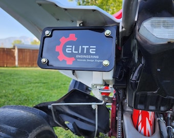 Soporte de matrícula de aluminio para Yamaha YFZ450R/Raptor 350/700R, Honda TRX450 (2009-2026)