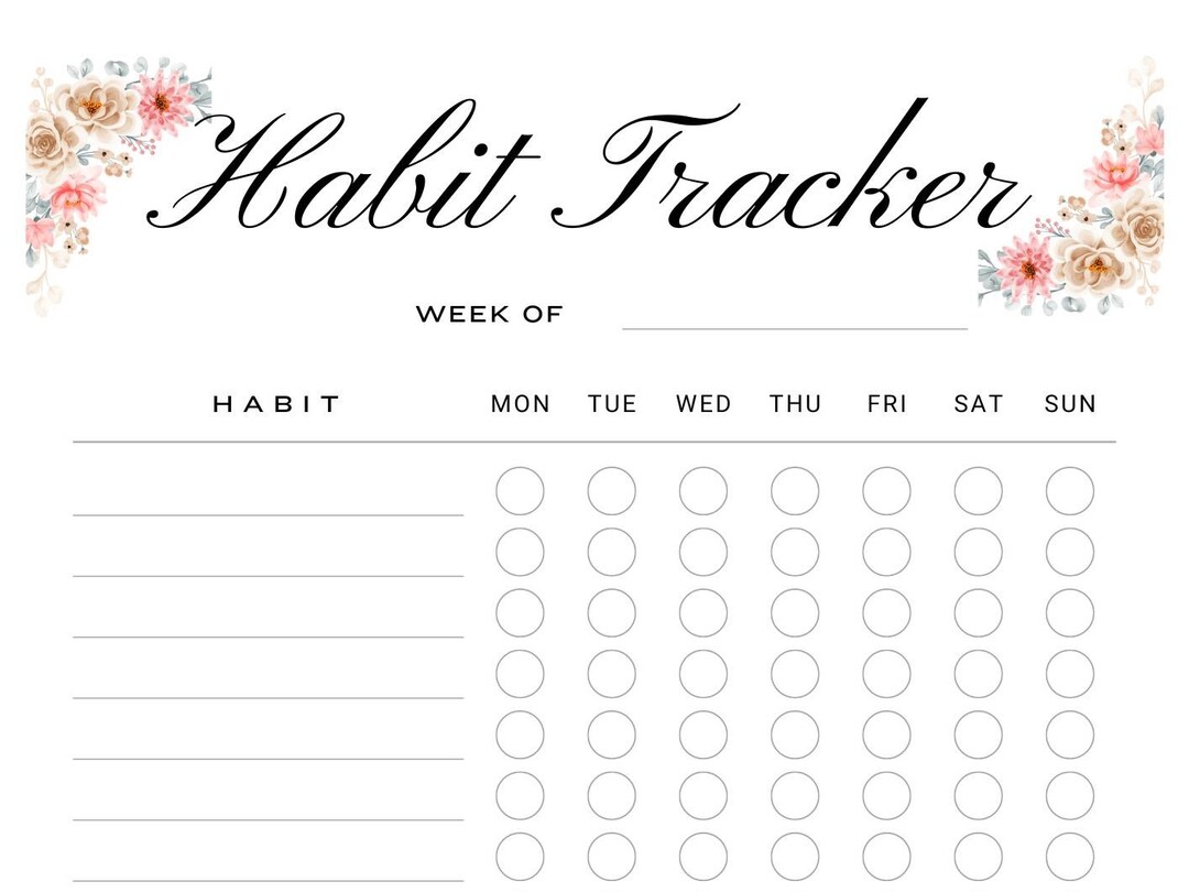 Habit Resolution Habit Tracker for 2024, New Years Resolutions, Tracking Habits - Etsy