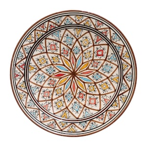 Atlas- Large Handmade Moroccan Painted Decorative Ceramic Plate/Wall Hanging Bohemian style