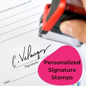 Customized Signature Self-Inking Stamp | Personalized Signature Stamp for Bankers, Administrators, and Business Owners