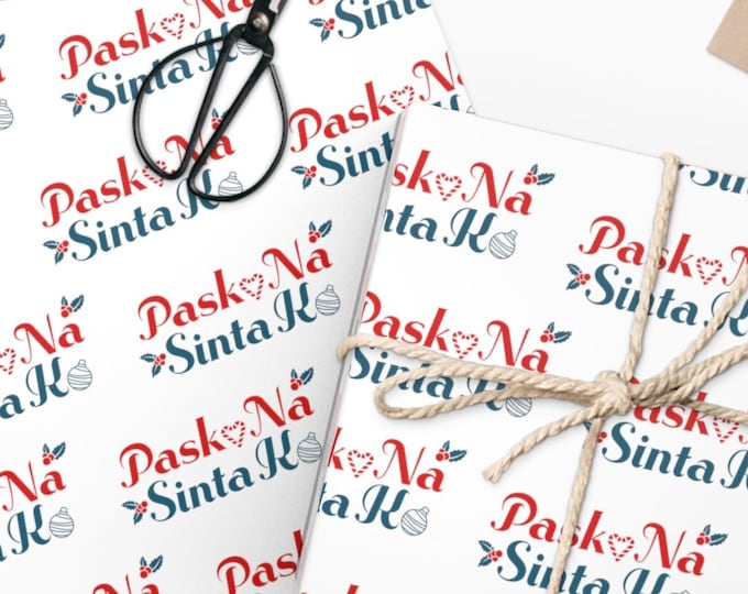 Pasko Na Sinta Ko Filipino Christmas Wrapping Paper - Pinoy Christmas Decoration, Filipino Christmas Decoration, Philippine Christmas