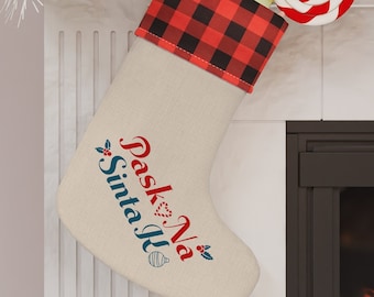 Pasko Na Sinta Ko Christmas Stocking - Pinoy Decorations, Filipino Christmas Stockings, Philippine XMas accessories, Pinoy X-Mas Stockings
