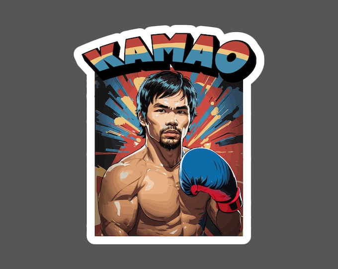 Kamao Pinoy Pride Sticker - Filipino Boxing Hero Sticker, The Destroyer Decal, Pambansang Kamao Filipino Vinyl Decal, Pacman Stickers