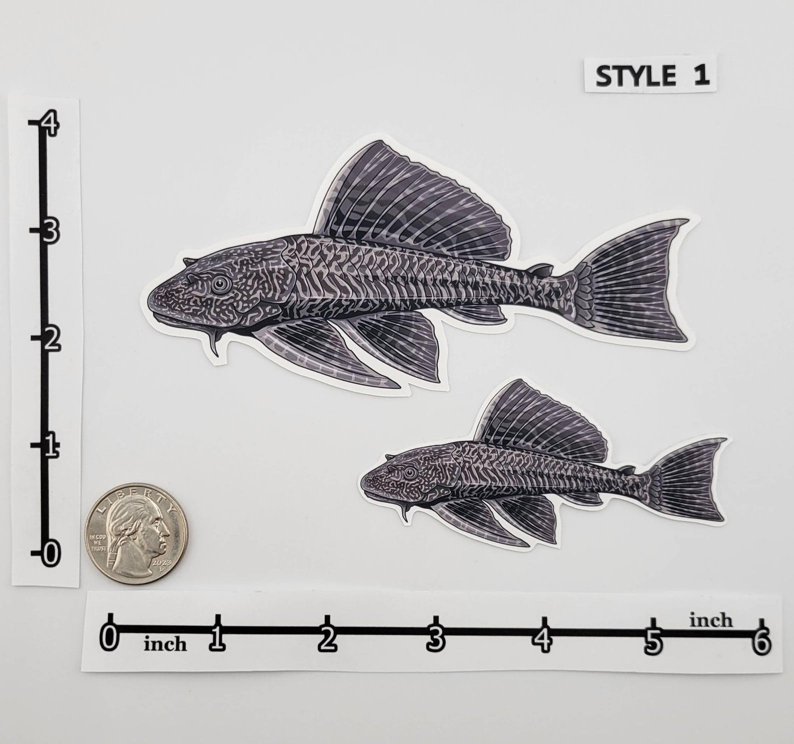 Pleco Sticker Pack – Set of 6 Vinyl Decals – Common | Super Red ...