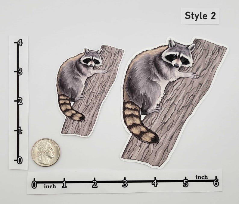 Woodland Creatures Sticker Pack – Eastern Fox Squirrel | Raccoon | Opossum | Common Striped Skunk | Gray Fox | Bobcat - Forest Wildlife image 3