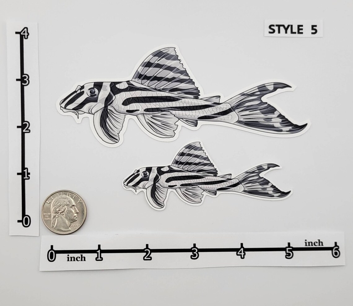 Pleco Sticker Pack – Set of 6 Vinyl Decals – Common | Super Red ...