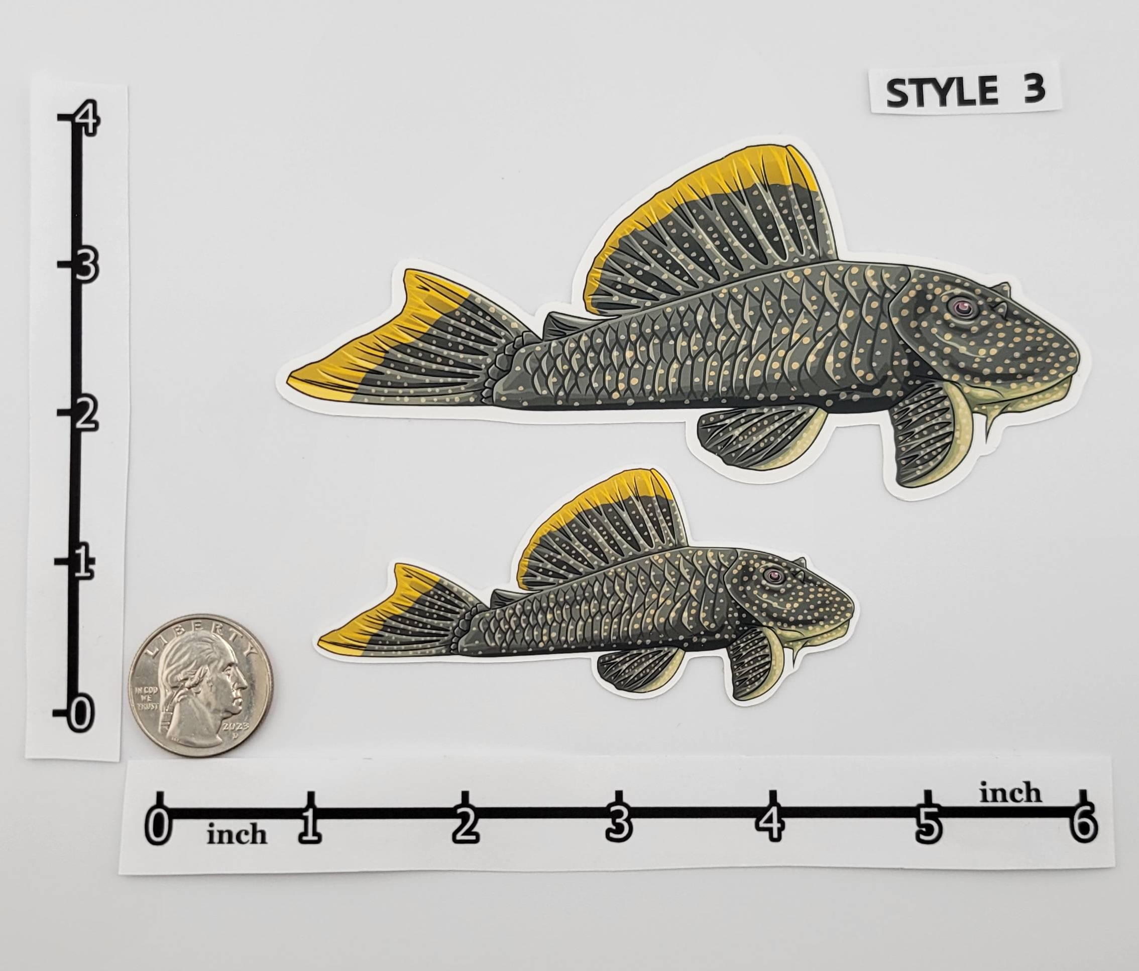 Pleco Sticker Pack – Set of 6 Vinyl Decals – Common | Super Red ...