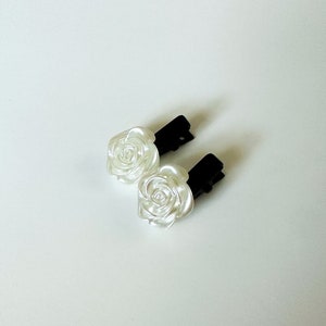 Single Rose flower Hair Clips pair| Camellia flower Hair Clips| Kids hair clips| Floral hair clips| Flower girl hair clips| Kids Hair pins
